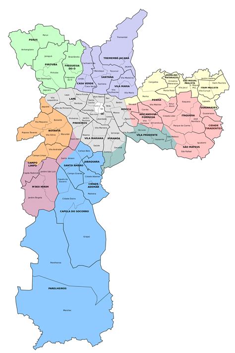 mapa da cidade de são paulo
